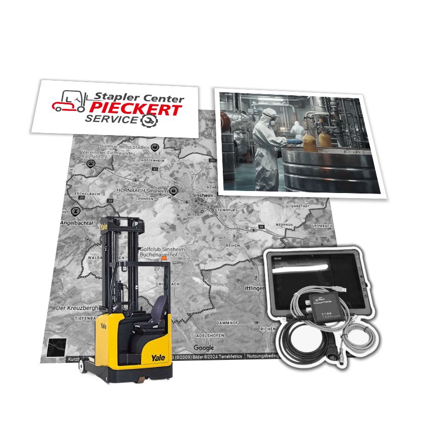 Gabelstapler Service-Auftrag in Sinsheim / Yale MP16 / Fehlerdiagnose Wartung-Reparatur Yale MP16