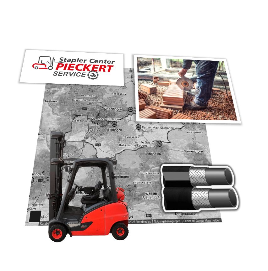 Linde Stapler H20T in Böblingen / Hydraulikschläuche - Service Auftrag Linde H20T