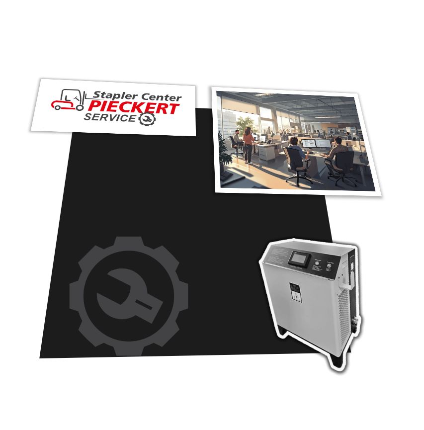 Linde Stapler E14-01 in Oberboihingen / Ladegerät - Service Auftrag Linde E14-01