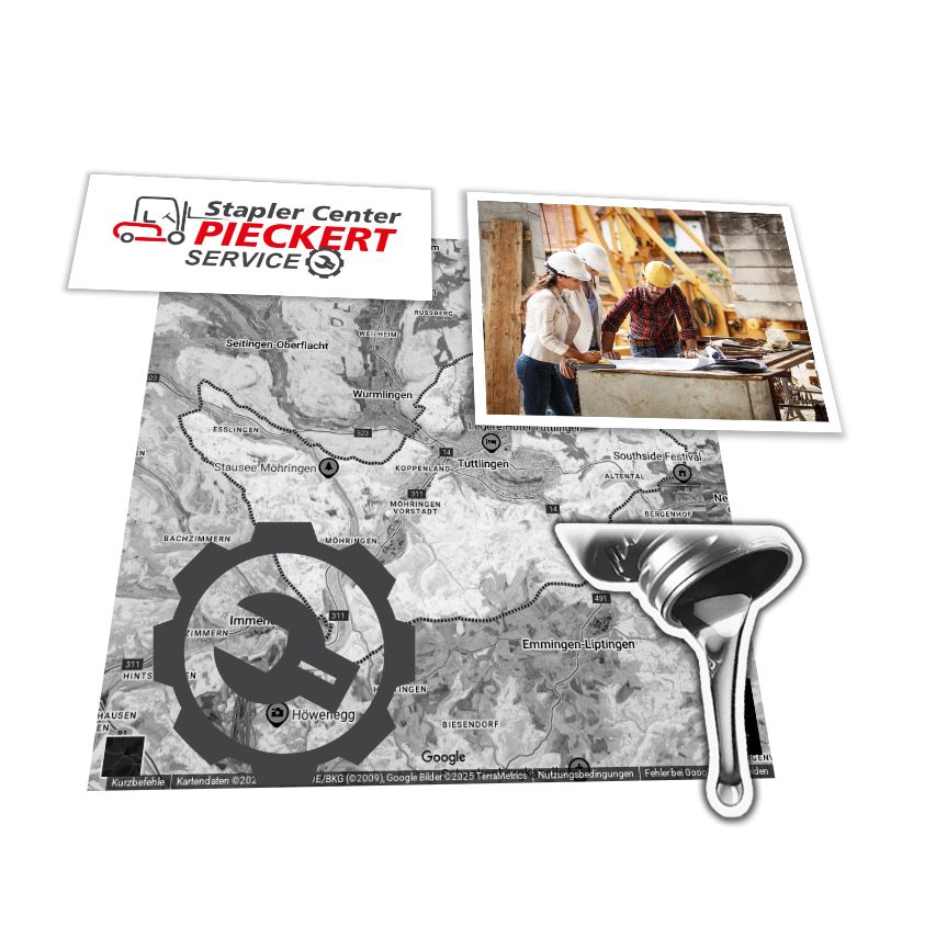 Linde Stapler E25 in Tuttlingen / Ölverlust - Service Auftrag Linde E25