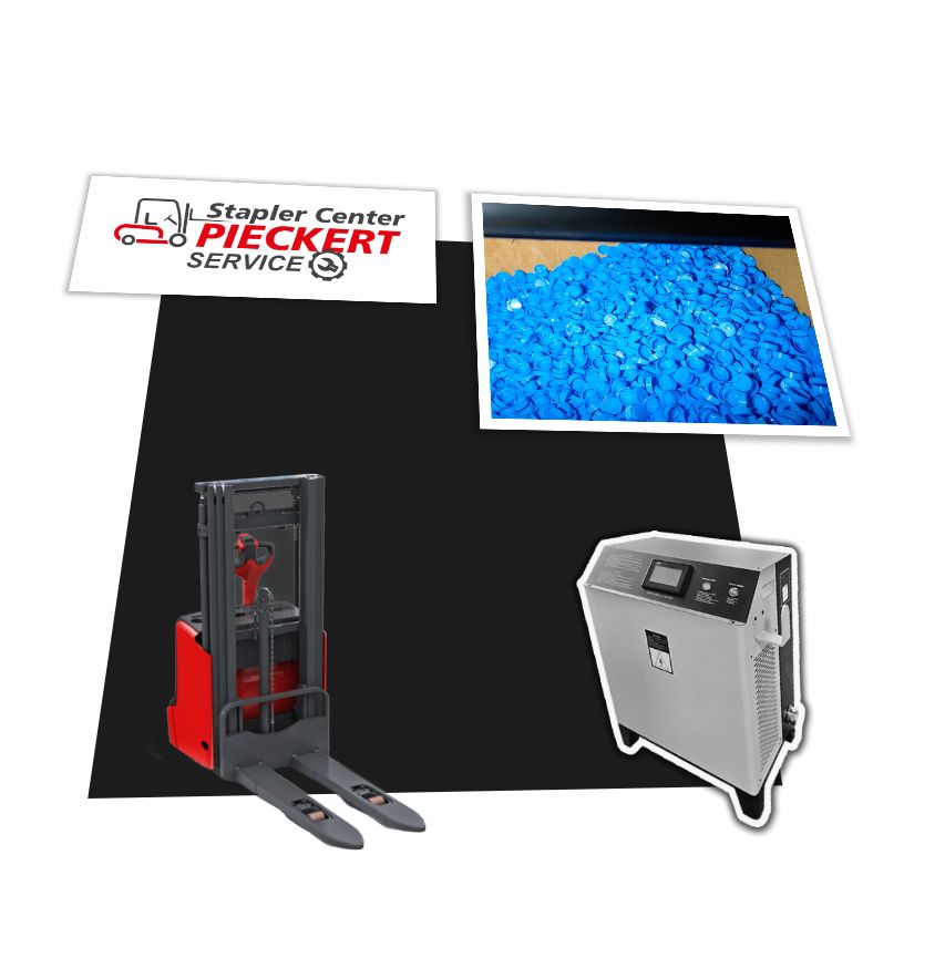 Linde Stapler L10 in Lauterbach / Ladegerät - Service Auftrag Linde L10