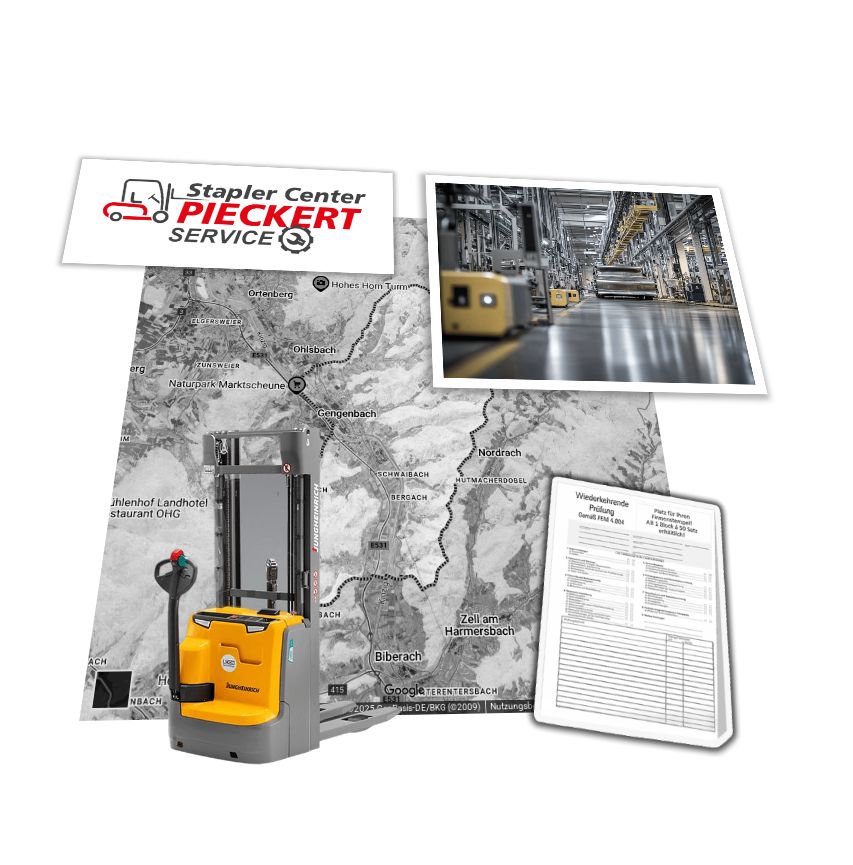 Jungheinrich Stapler EJC214 in Gengenbach / UVV-Prüfung - Service Auftrag Jungheinrich EJC214